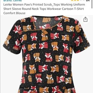 Fox Scrub Top
